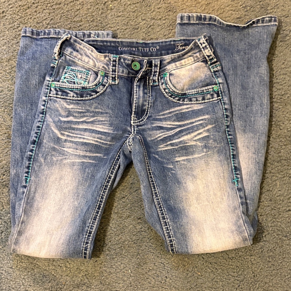 Cowgirl Tuff Blue Boot Cut Jeans